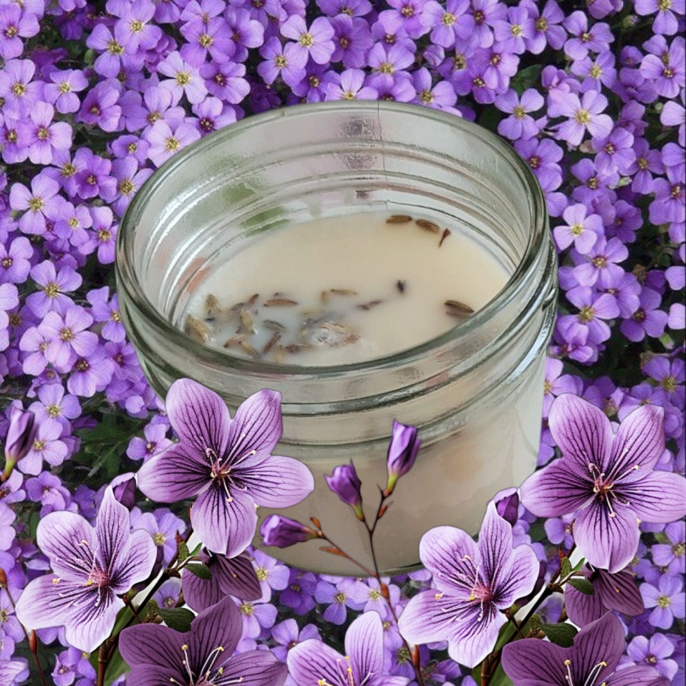 Handcrafted Cream Candle in Glass Jar